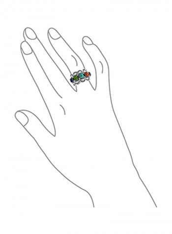 925 Sterling Silver Boho Statement Band Ring