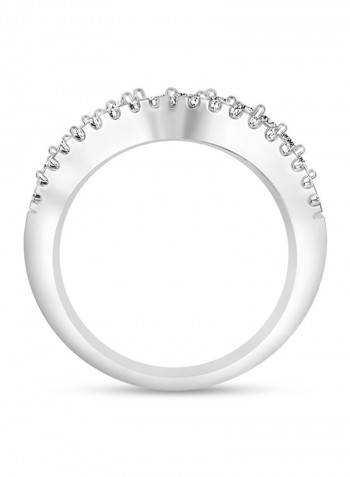 925 Sterling Silver Cubic Zirconia Studded Ring