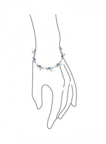 925 Sterling Silver Opal Studded Dolphin Shaped Bracelet