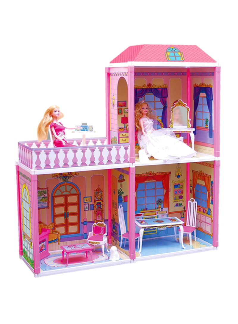 Pretty Doll House And Furniture
