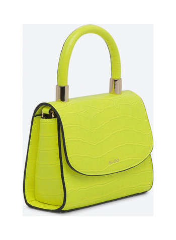 Amzax Croc Skin Effect Crossbody Bag Green