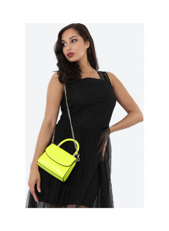 Amzax Croc Skin Effect Crossbody Bag Green