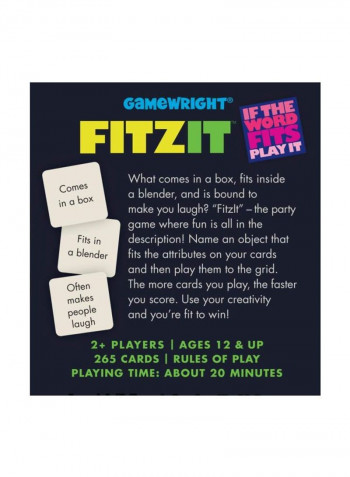 Fitz It Card Game