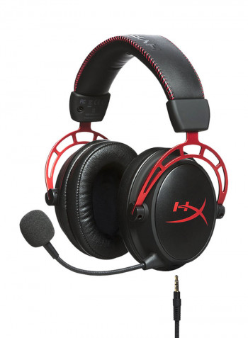 HyperX Cloud Alpha Over-Ear Gaming Headset For PS4/PS5/XOne/XSeries/NSwitch/PC Red/Black