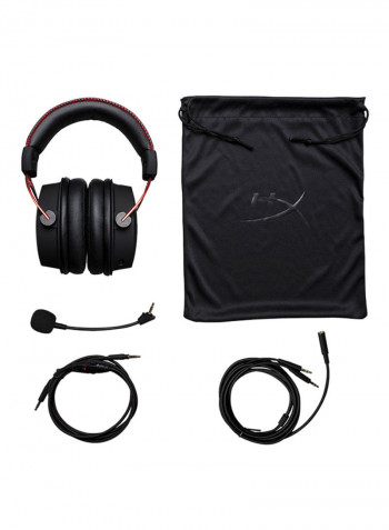 HyperX Cloud Alpha Over-Ear Gaming Headset For PS4/PS5/XOne/XSeries/NSwitch/PC Red/Black