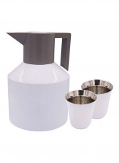 Set Of Pola Stainless Steel Kettle And Cup White 22.3cm