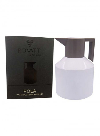 Set Of Pola Stainless Steel Kettle And Cup White 22.3cm