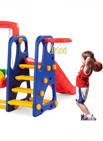 3-In-1 Swing And Slide With Basketball Game
