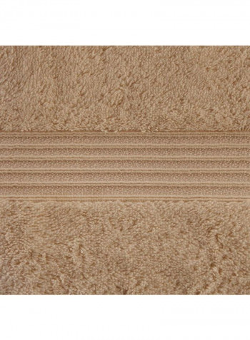 2-Piece Egyptian Cotton Bath Towel Beige 34 x 68inch