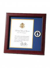 Decorative Certificate Frame Brown/Blue 8x10inch