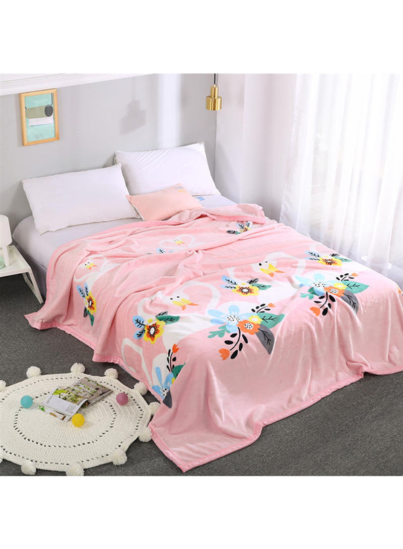 Sweet Adorable Print Home Flannel Thickened Blanket Cotton Multicolour 180x230centimeter