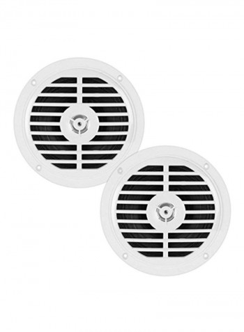 2-Piece Stereo Speaker PLMR57W White/Black