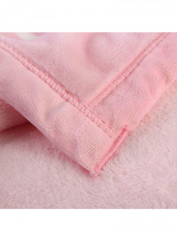 Plant Pattern Soft Blanket Cotton Pink 180x230centimeter