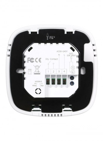 LCD Display Wifi Thermostat Black 86x86x13.3millimeter