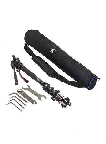Monopod With Fluid Pan Head Quick Release Plate For Canon Cameras Black