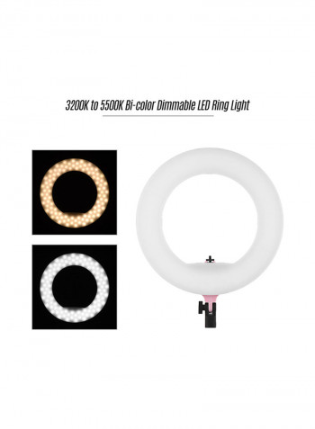 Dimmable LED Ring Light 38watts Pink