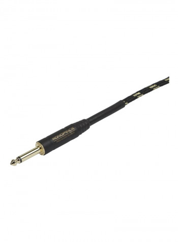 Gold Plated Auxiliary Cable 50feet Black/Gold