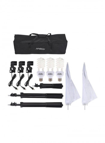 Photography Continuous Triple Lighting Kit Black/White