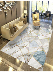 Rectangle Printed Washable Floor Mat Multicolour 120 x 80centimeter