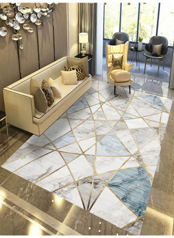 Rectangle Printed Washable Floor Mat Multicolour 120 x 80centimeter