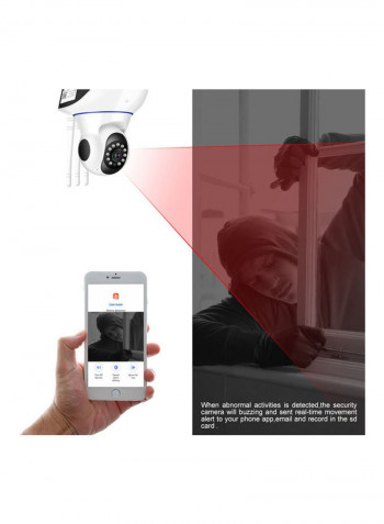 1080P HD Wi-Fi  Motion Detection Security Camera With 128GB TF Card white