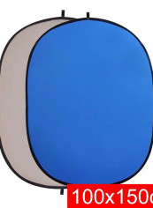 Blue & Green 2-in-1 Studio Collapsible Background Panel with Carry Bag 3.3 x 4.9ft Multicolor