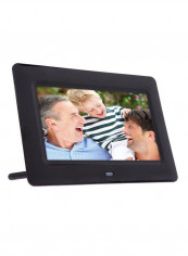 Digital LCD Photo Frame With Alarm Clock And MP3/MP4 Player Black