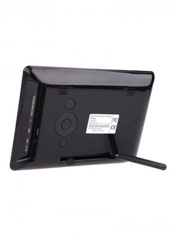 Digital LCD Photo Frame With Alarm Clock And MP3/MP4 Player Black