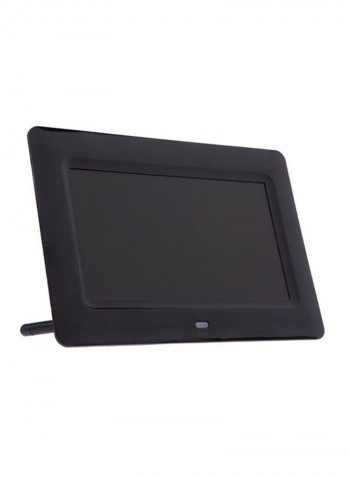 Digital LCD Photo Frame With Alarm Clock And MP3/MP4 Player Black