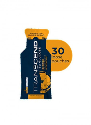 Pack Of 30 Transcend Glucose Gel - Orange