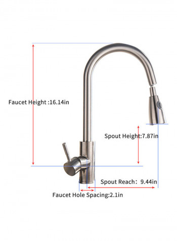 Pull Out Kitchen Faucet Silver