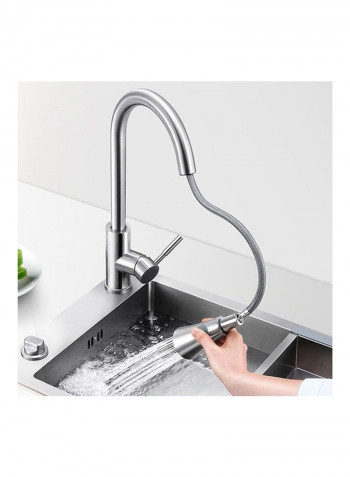 Pull Out Kitchen Faucet Silver