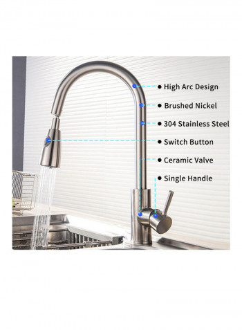 Pull Out Kitchen Faucet Silver