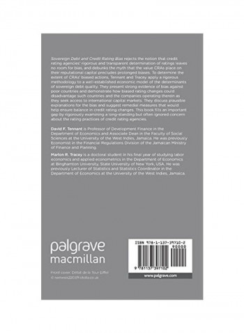 Sovereign Debt And Rating Agency Bias Hardcover