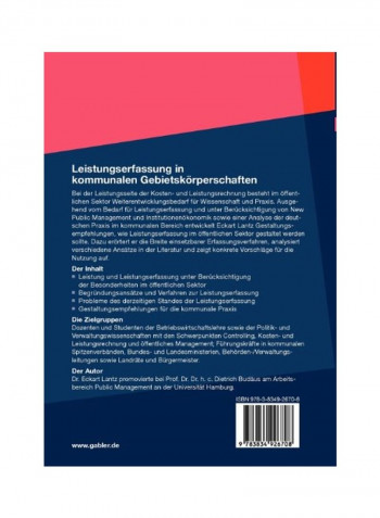 Leistungserfassung In Kommunalen Gebietsk Rperschaften: Notwendigkeit, Verfahren Und Probleme Paperback