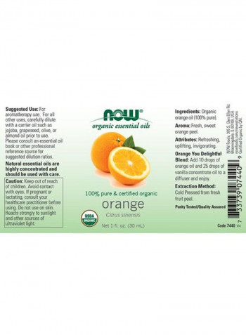 6-Piece Organic Orange Oil 1ounce