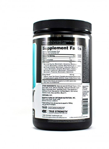 Essential Amino Energy Pre-Workout - Blueberry Mojito - 30 Servings