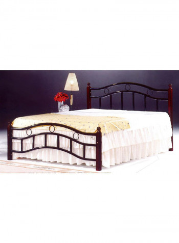 Wooden And Steel Bed Brown King