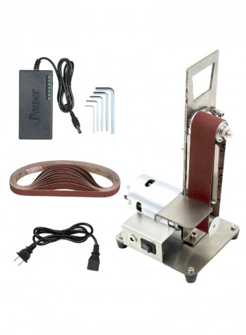 DIY Vertical Sand-Belt Grinder Polishing Machine Kit Silver/Brown