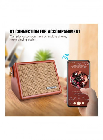 Portable Electric Guitar Amplifier Bluetooth Speaker AC-15 Brown