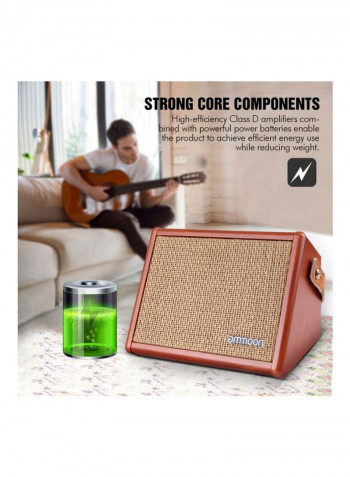 Portable Electric Guitar Amplifier Bluetooth Speaker AC-15 Brown