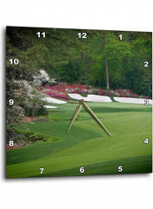Augustas Amen Corner Golf Course Wall Clock Green 15x15inch
