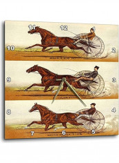 DPP 58546 3 Old Time Harness Racing Wall Clock Multicolour 15x15inch
