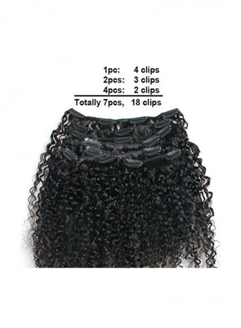 7-Piece Brazilian Remy Virgin Hair Black 16inch