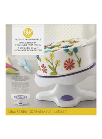 Tilt-N-Turn Ultra Cake Stand White/Purple 30.4x17.8cm