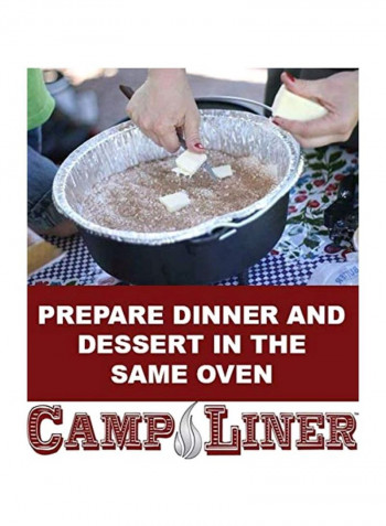 30-Piece Dutch Oven Liner Set Silver 14inch
