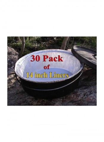 30-Piece Dutch Oven Liner Set Silver 14inch
