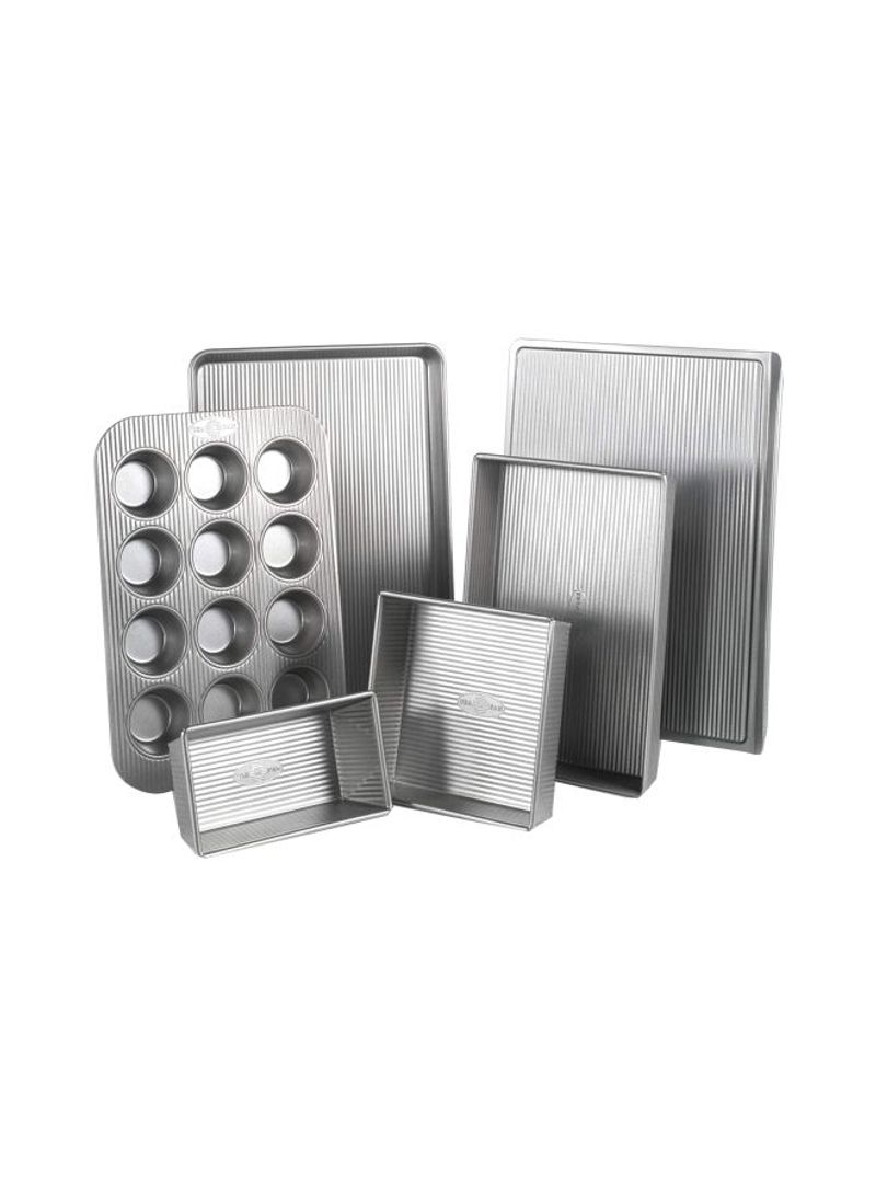 6-Piece Aluminium Bakeware Set Silver