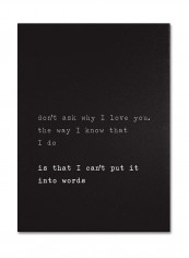 Why I Love You Artwork Canvas Wall Art Black/White 18 x 24inch