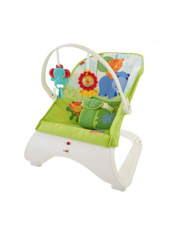 Rainforest Friends Comfort Curve Bouncer - Green/Yellow/Red